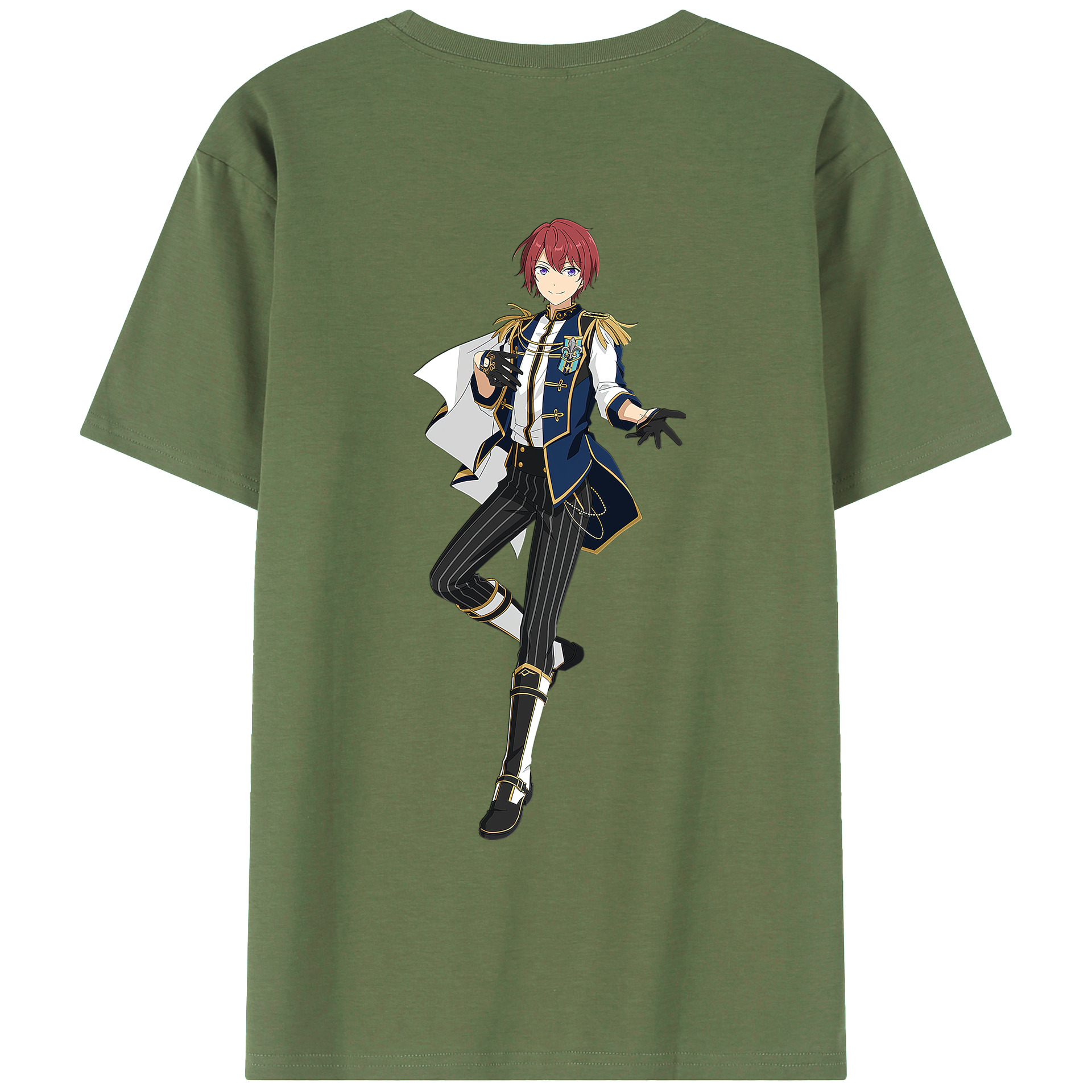 （画像用） あんさんぶるスターズ! Ensemble Stars 綿100％ メンズ半袖Tシャツ（バックプリント） 通気性